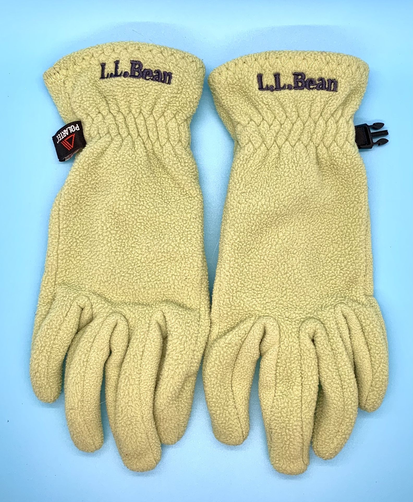LL Bean Women’s Polartec Fleece Gloves Small Lime Green