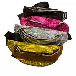 Set Of 4  Bum Bag Fanny Pack Travel Waist Festival Money Belt Wallet.