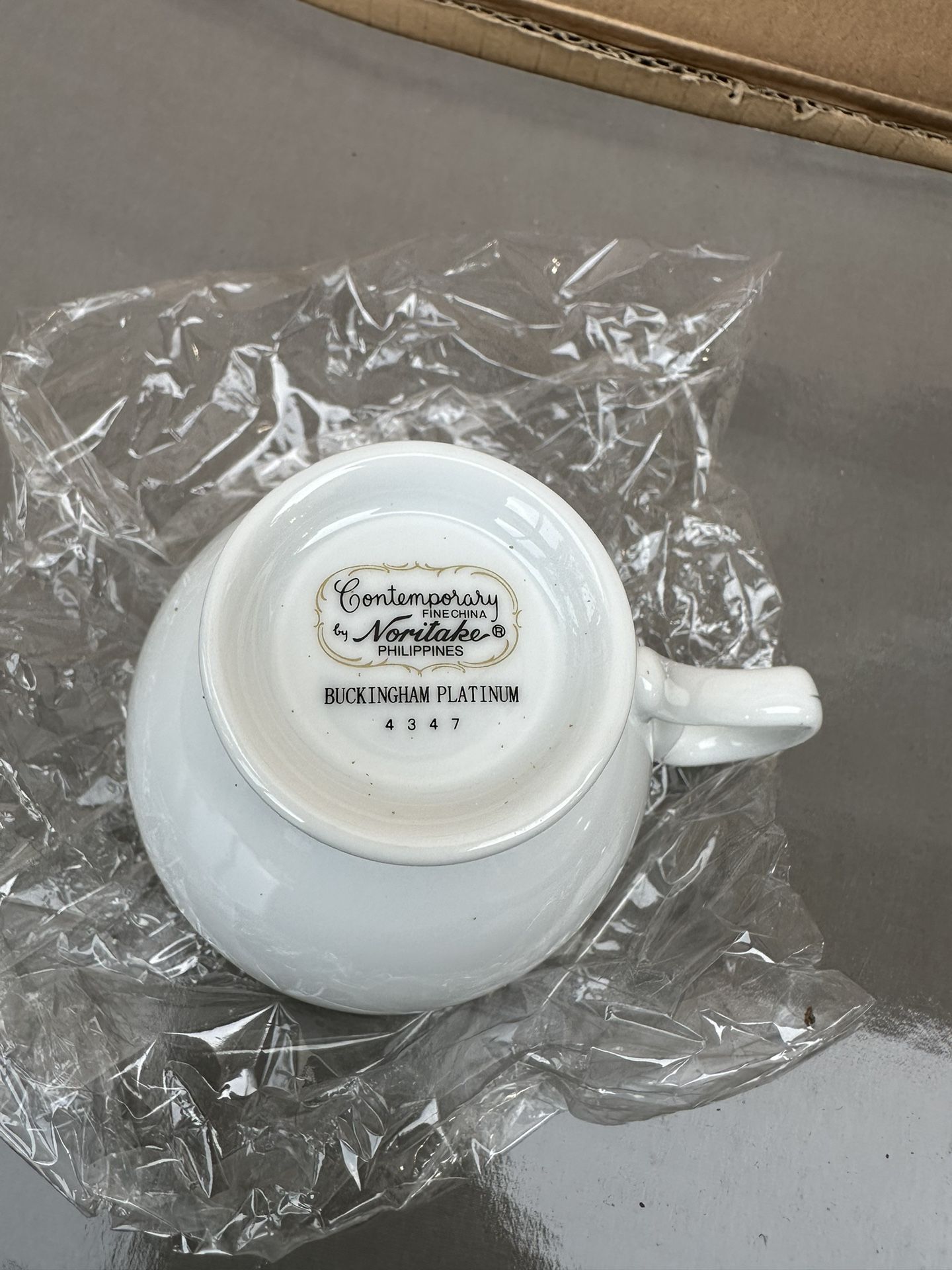 Noritake Buckingham Platinum 63 Piece Dinnerware Set #4347 for