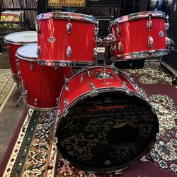 Slingerland 70’s Red Pearl Drum Set, Real Rock n Roll History 