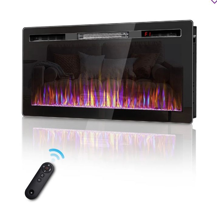 Brand New In Box Alais Thin Linear Fireplace