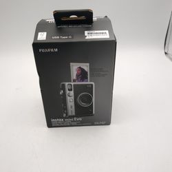 Fujifilm Instax Mini Evo Hybrid Instant Camera, Black edition. 
