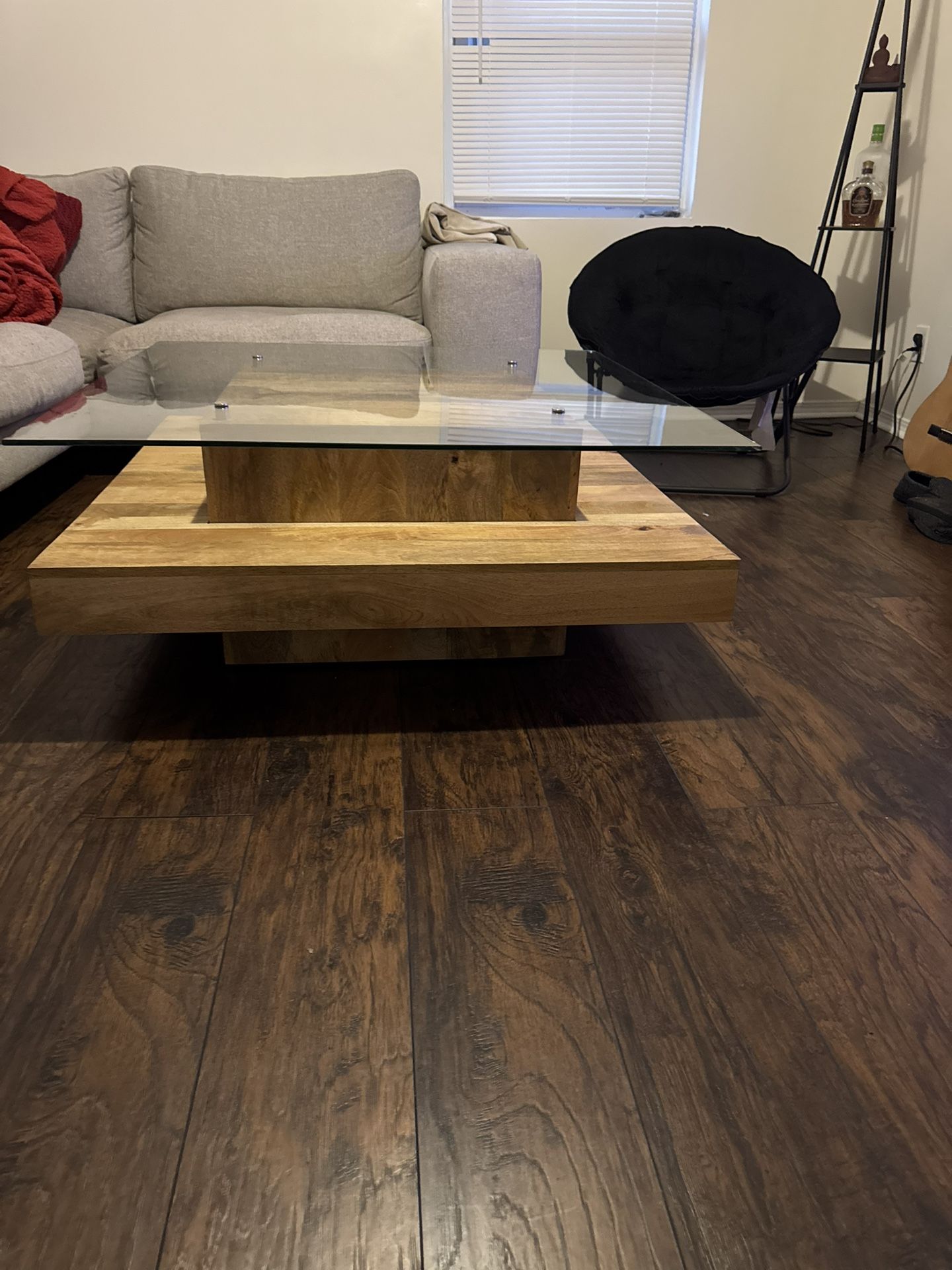 Wood And Glass Table