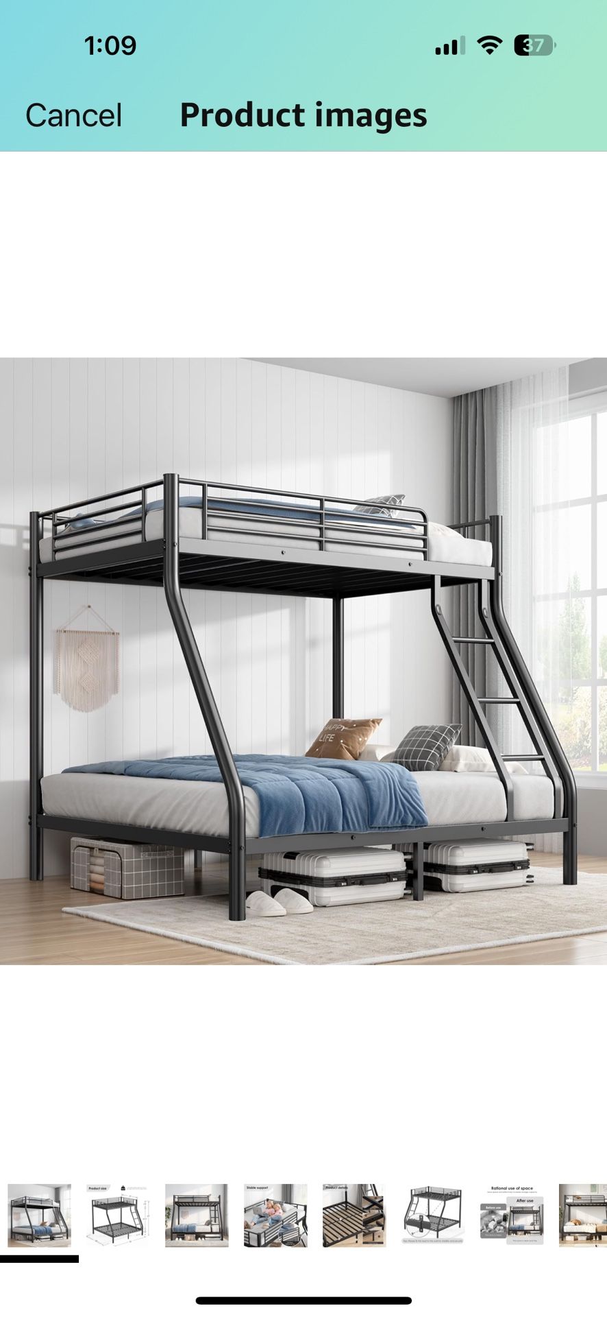Twin Over Full Bunk Bed, Metal Bunk Beds Twin Over Full Size 