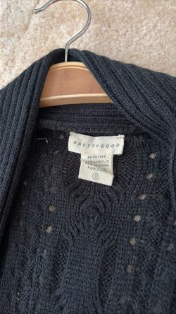 Pretty Good Black Knit Cardigan Size Small