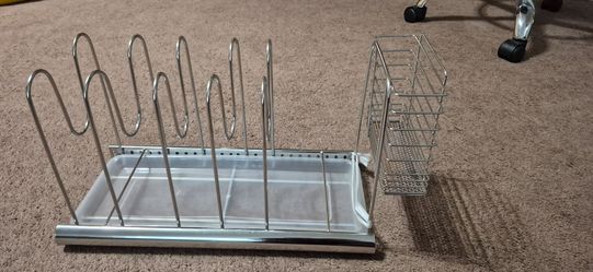 Stainless steel pot lid organizer