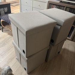 Fabric Covered Storage Boxes 
