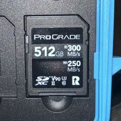 Prograde V90 512gb SD Card Like New