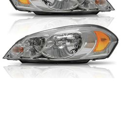 Headlamp For 06-13 Chevy Impala 06 07 Chevy Monte Carlo Headlight Assembly Chrome Housing