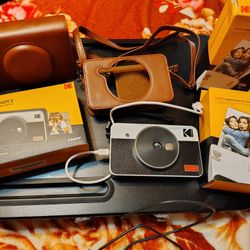 Kodak Mini Shot Two Camera / Printer Combo Retro With Two Boxes Of 30 Count Each Cartridges And Carrying Case