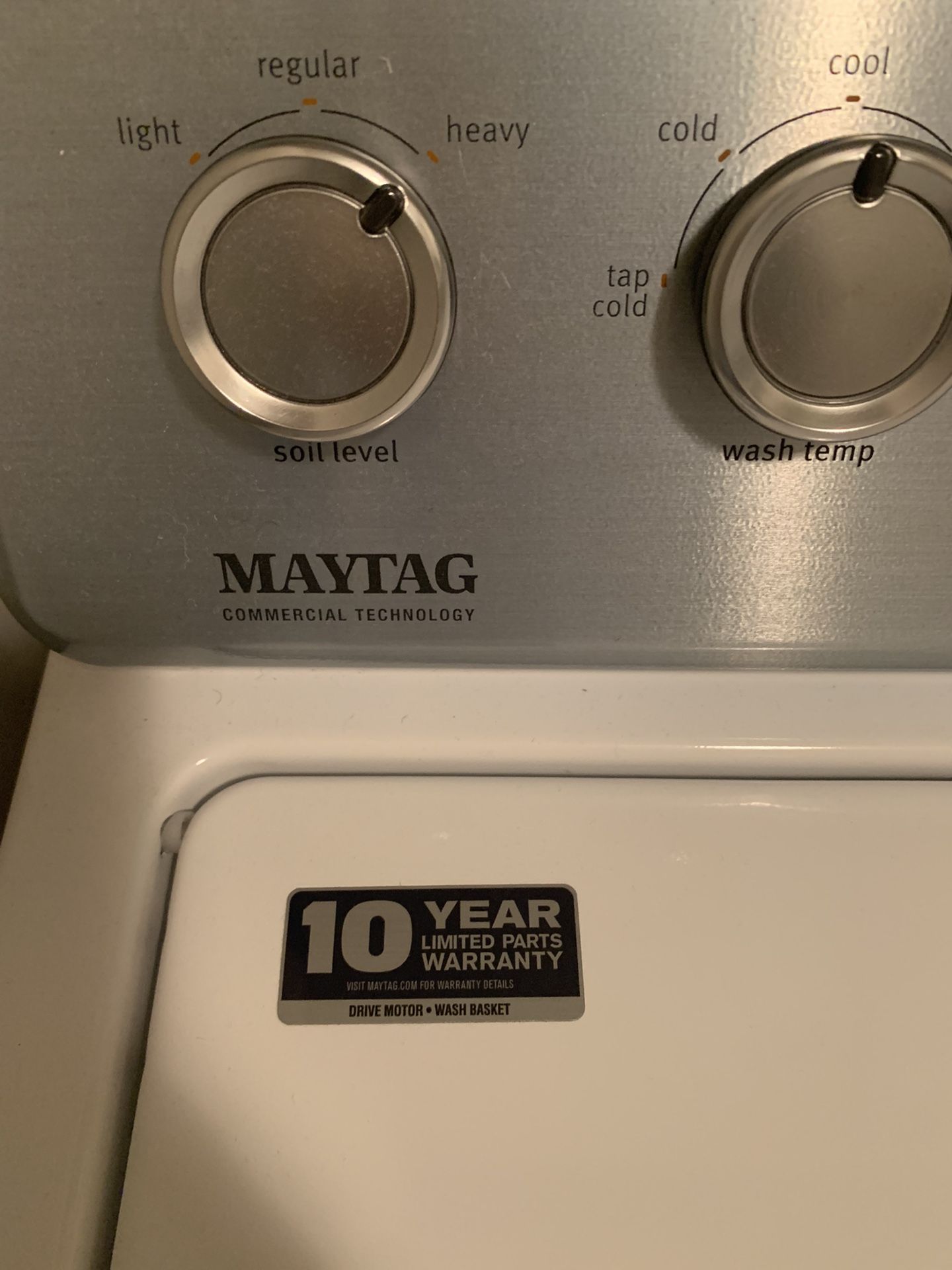 Maytag Large Capacity Top Load Washer