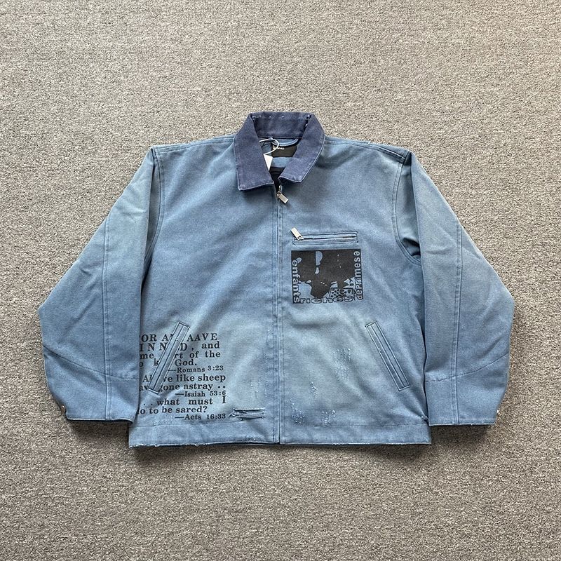 Enfants Riches Washed Distressed Denim Jacket