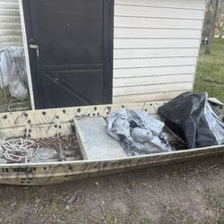 14ft Jon Boat And 1956 18hp Johnson Seahorse Motor 