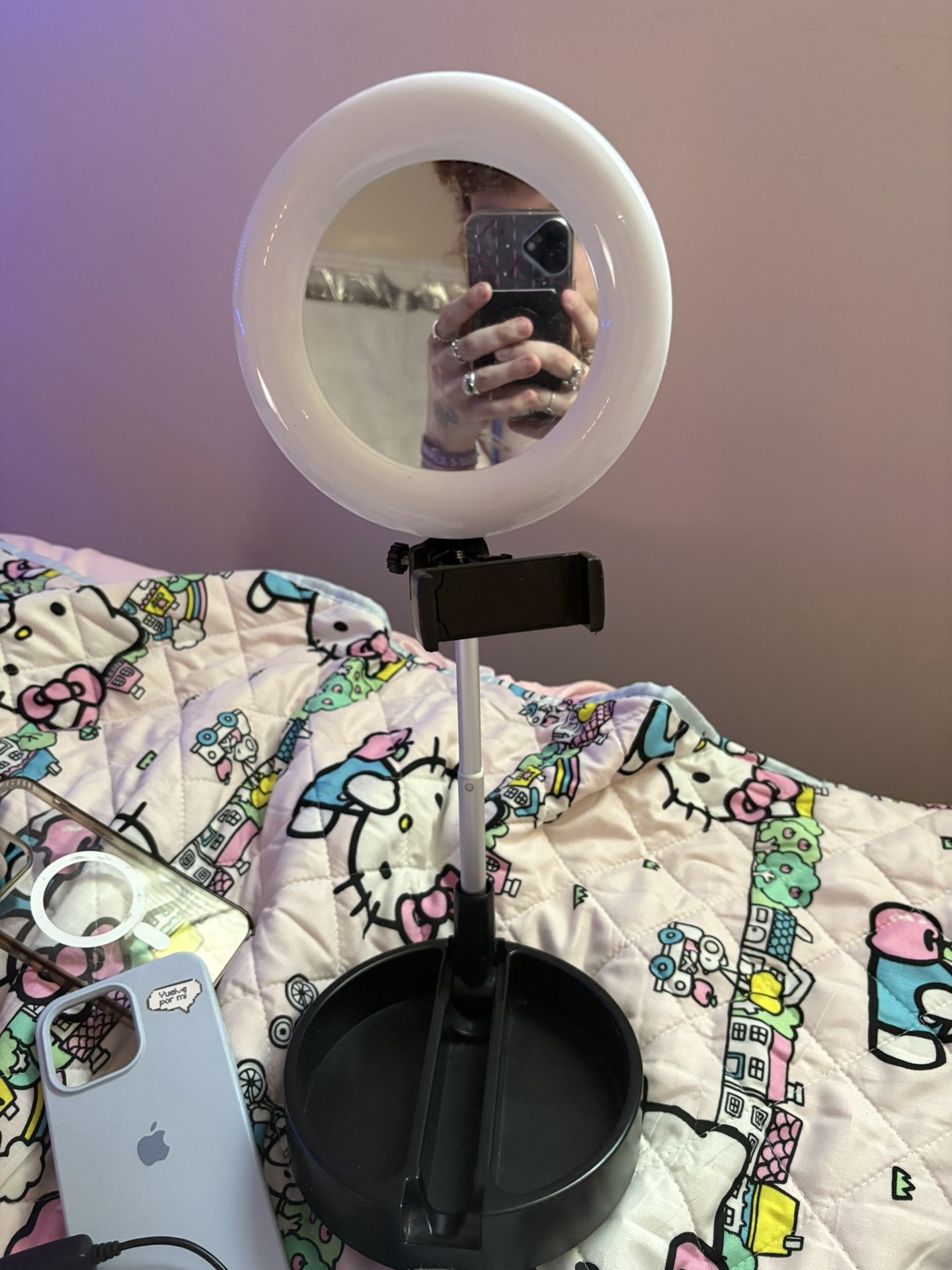 LED Ring Light with Phone Holder