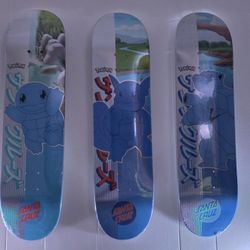 Santa Cruz X Pokemon skateboard Evolution Set All 3  