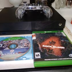 Xbox One X With Wired Remote An ,2 Games 