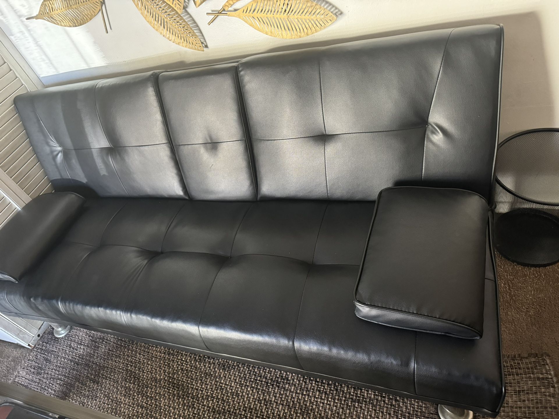 Black Leather Couch Perfect Condition