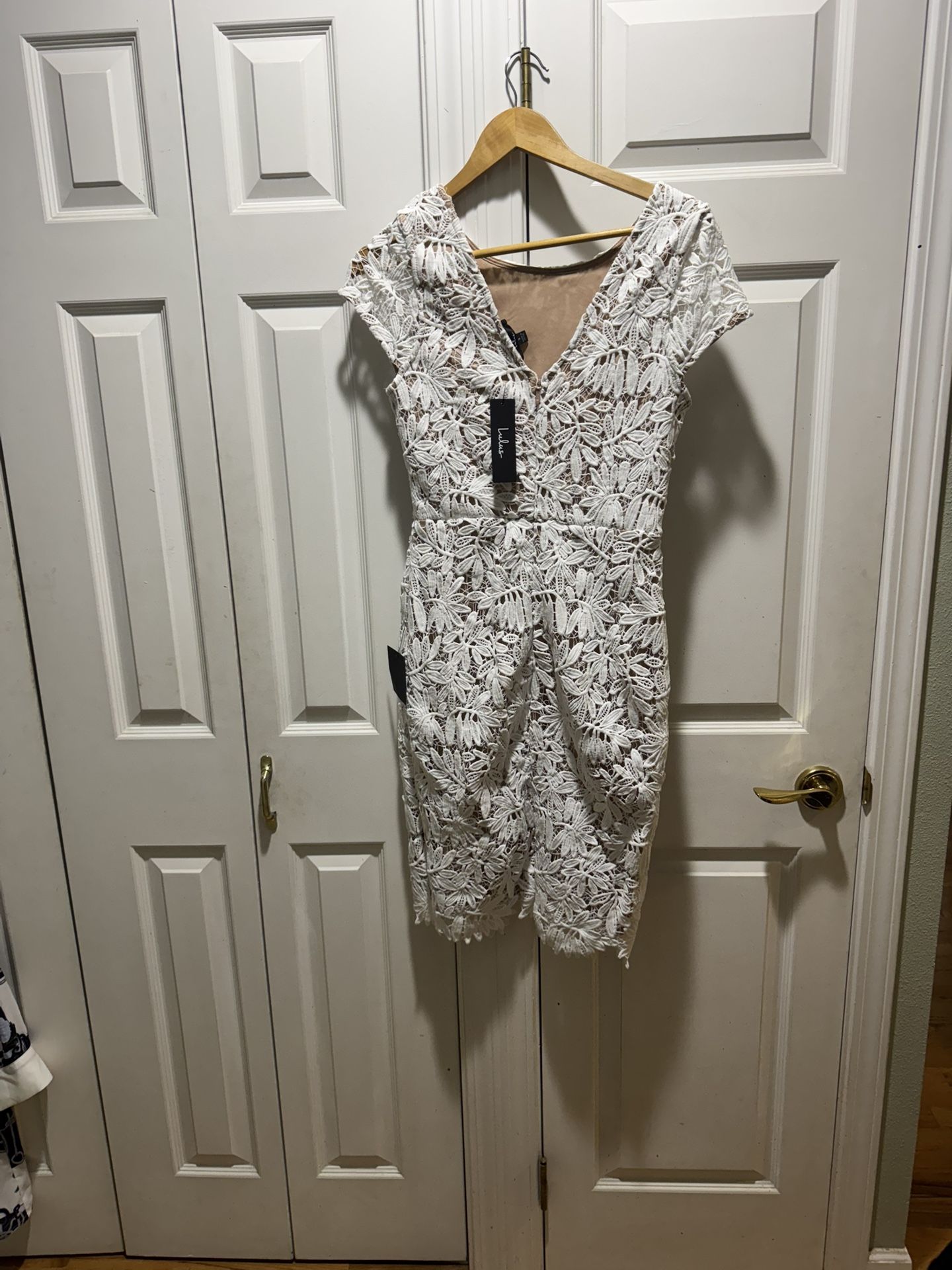 Lulus “Right Sheer Right Now” Lace Dress Size S