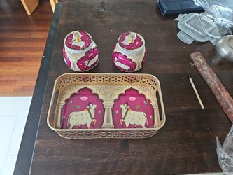 Brand New Decorative Storage Jars with Tray