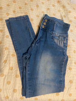 High-Waist Light Wash Skinny Jeans