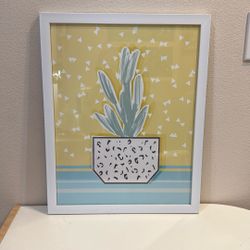 Framed Casual Wall Art, Cactus Print, 18x24