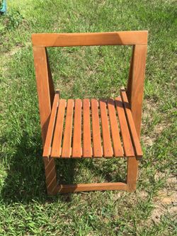 Three folding chairs