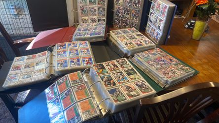 Binders full of football cards all in great condition