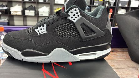 Air Jordan 4 Retro Black Canvas Sneaker