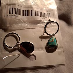 Turquoise Earrings, New Still In Shipping Package