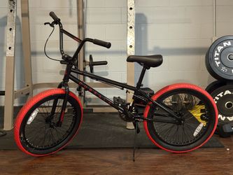 20" Cubsala Crossea BMX Freestyle Bike – Black / Red Tires