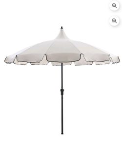 My Texas House Sombrilla Redonda para Patio de 9 Ft Color Blanco Hueso