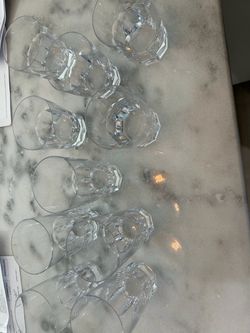 Set of Crystal Cut Glass Tumblers