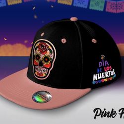 SugerSkull Hat (pink) SnapBack Hat
