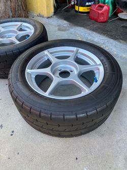 4x100 15x7 +38 Kosei K1 racing V2 225/50r15 tires