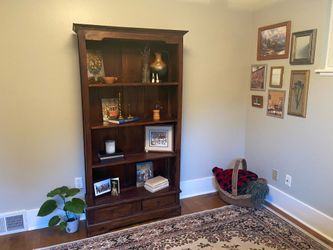 Vintage solid wood bookcase