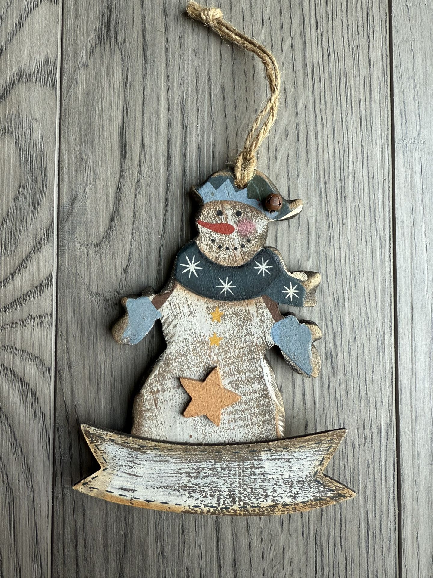Christmas Snowman Ornament 5” Tall