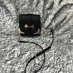 Black and gold color purse