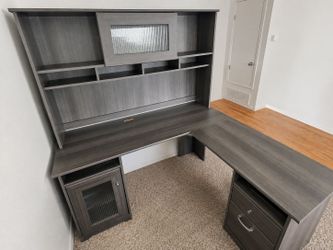 Gray L Shaped Desk