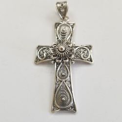 Sterling Silver Filigree Cross