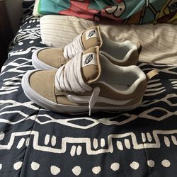 NEW Vans FuKnu Stack Sneakers In White/Tan