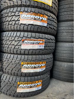 265/70/17 ARROYO ALL TERRAIN  (4 TIRES NEW) INCLUDED INSTALLATION AND BALANCING (PROMOTION)✅