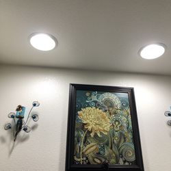 Two Candle Holders And Picture