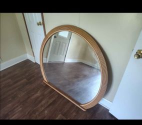 Large wood mirror
