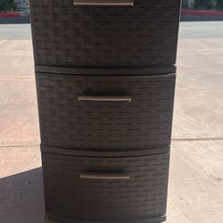 Plastic 3 drawer storage