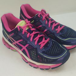 ASICS Gel Kayano 22 Running Shoes Blue Pink Women's Size 10 2A