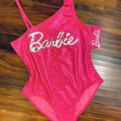 Brand New Barbie Logo Girls One Piece Swimsuit for Girls, Size XL 💖☀️🌊