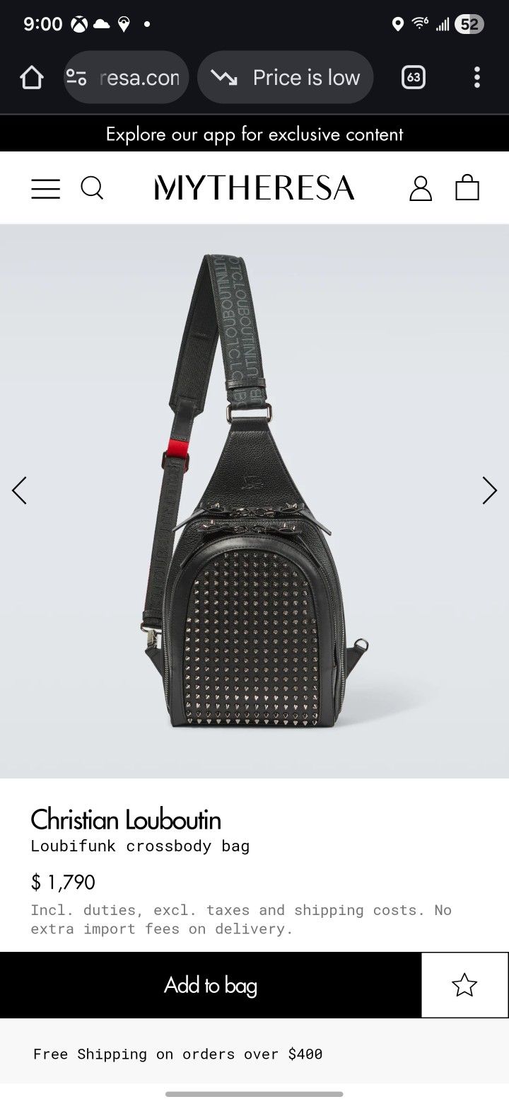 christian louboutin loubifunk bag