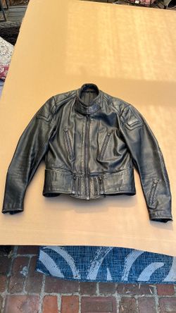 Hein Gericke leather motorcycle jacket size 42