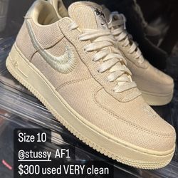 Nike AF1 Low Stussy Fossils Size 10