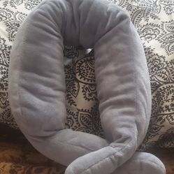 GREY U-SHAPED VIBRATING MASSAGE NECK PILLOW 